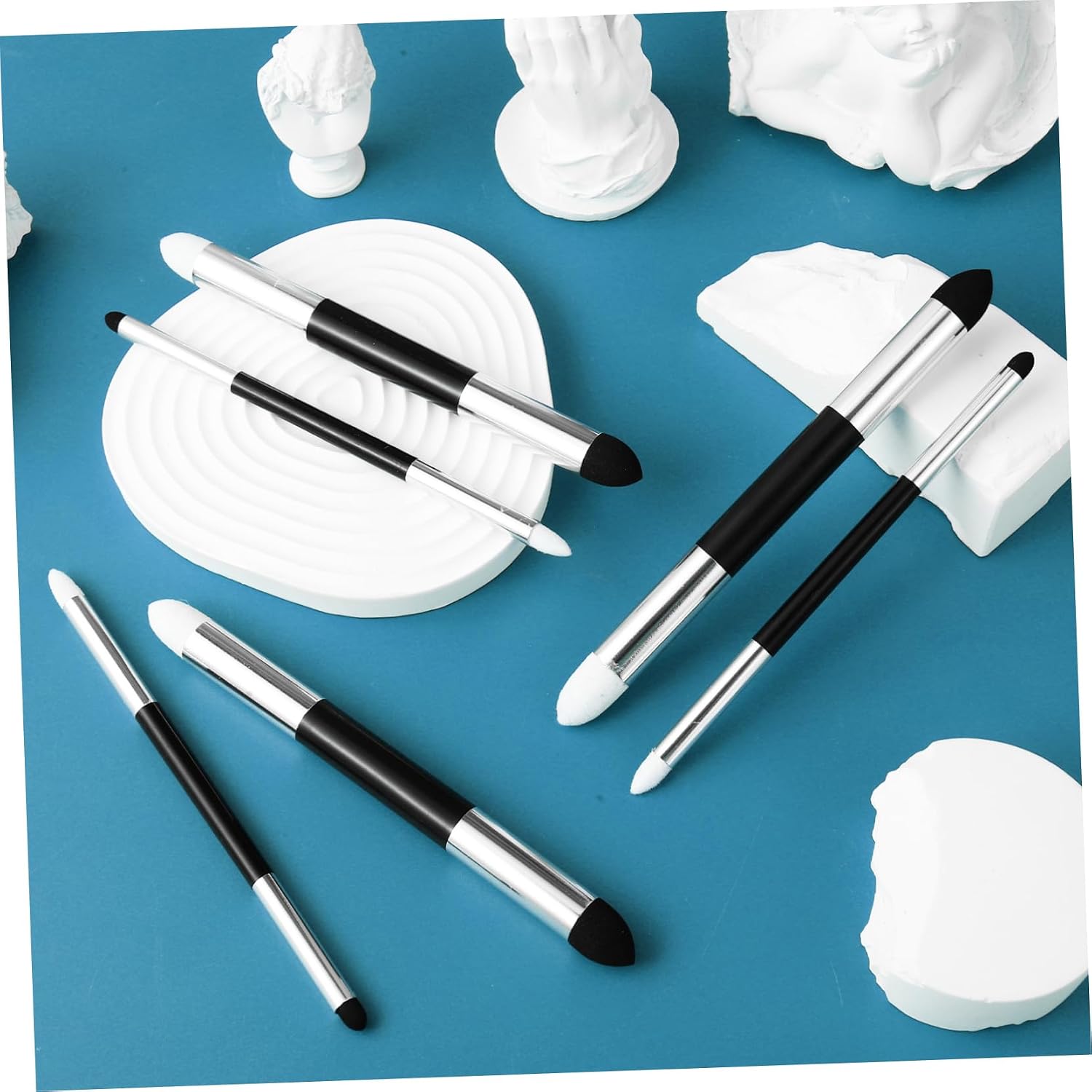 KONTONTY 6pcs Art Eraser Pen Dual-tip Blending Pen Soft Sponges for Drawing Sketching Blending Sticks Artist Drawing Brush Sponge Paint Brush for Painting