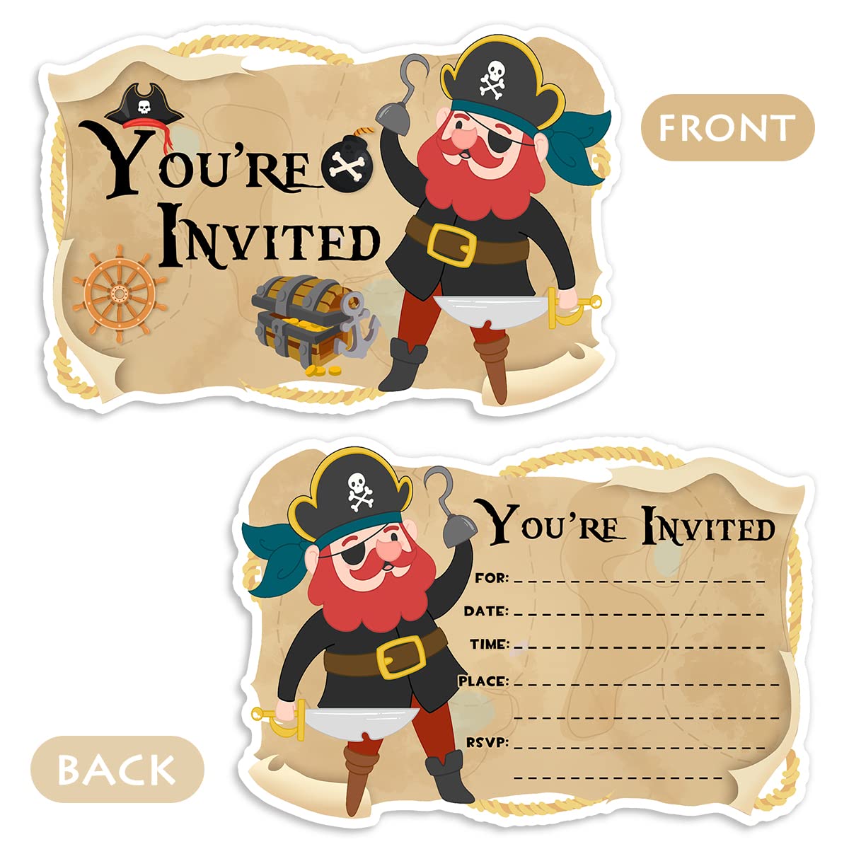 Free Printable Pirate Party Invitations