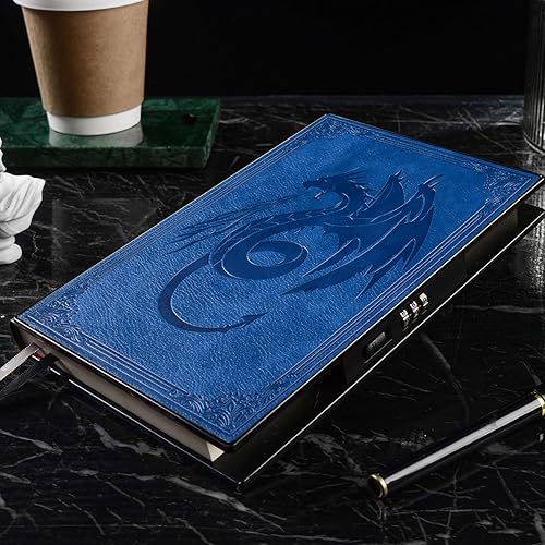 Miniatura 9 de Lujoso diario con bloqueo de contraseña integrado, diseño plano de 180, diario de bloqueo para hombres y mujeres, organizador de planificador