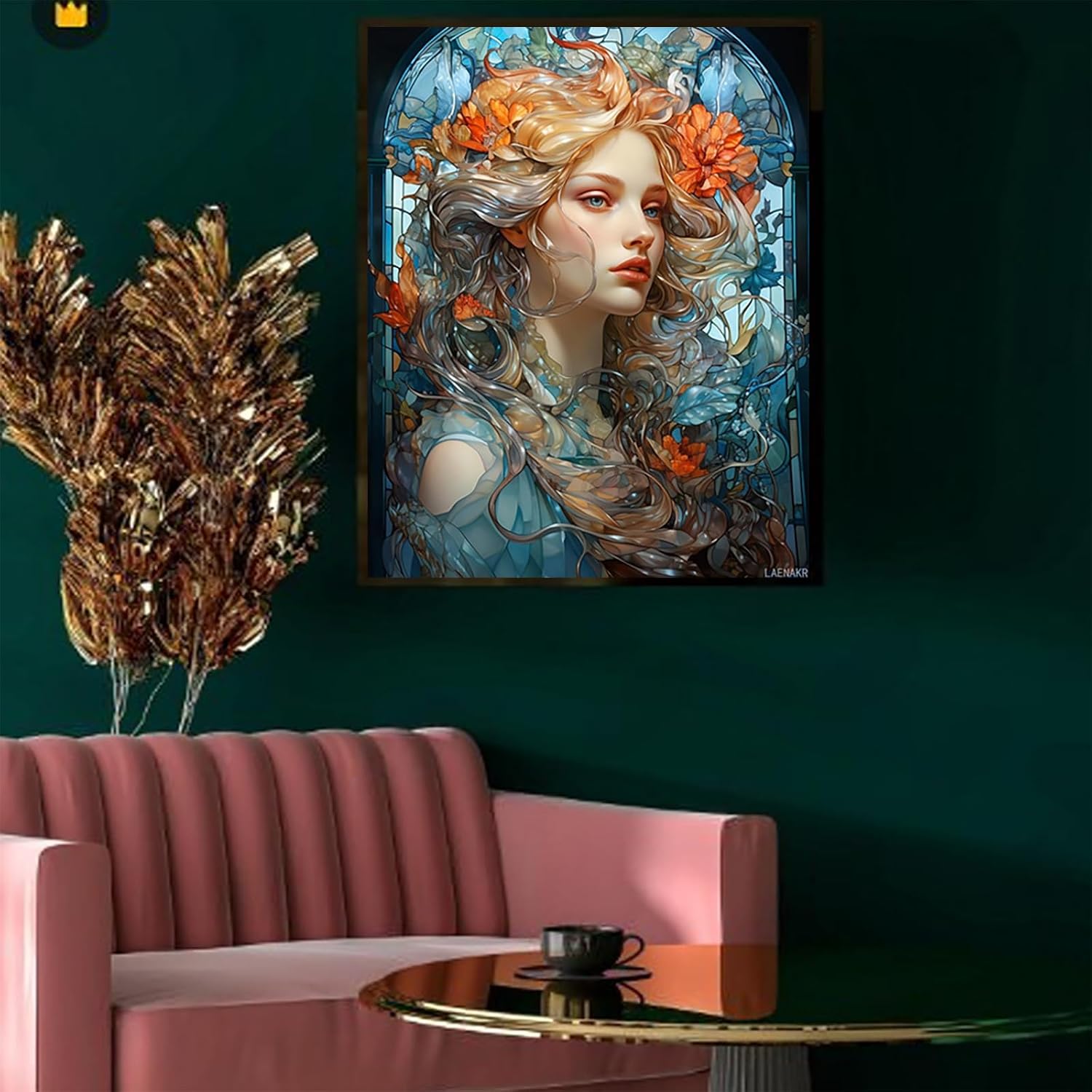 LAENAKR Paint by Numbers Kit for Adults Beginner Queen, Acrylic Flower Oil Painting by Numbers Kits with PaintBrushes Paintwork Art Crafts Canvas for Home Decor 16x20 inch / 40x50 cm