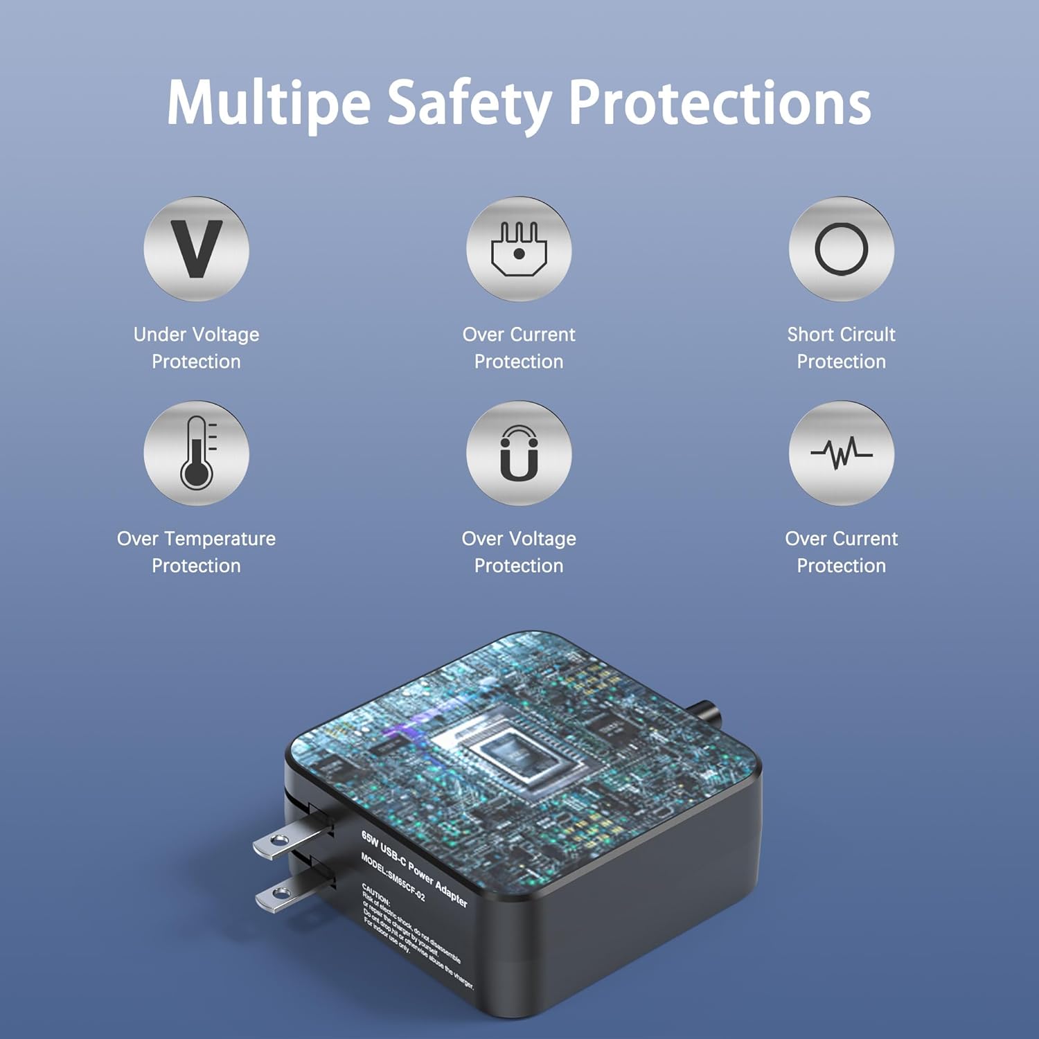 65W USB C Charger AC Adapter Compatible with Lenovo ThinkPad/Chromebook/Yoga,HP Acer Asus Samsung Google Dell Chromebook Latitude Type C PD Fast Charging Power Cord Supply image 6 of 7 B0DXNCC1GB