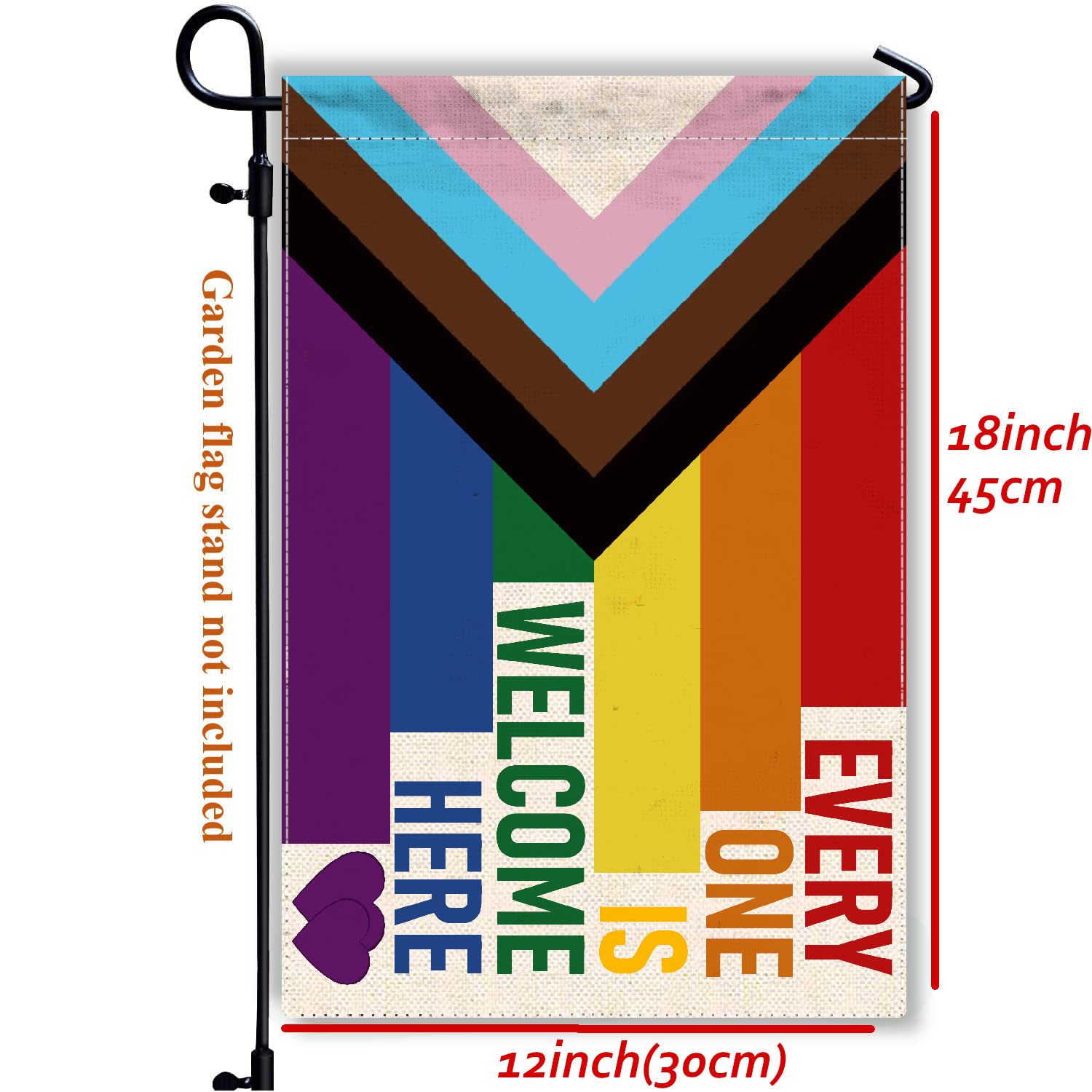 Rainbow Pride Gartenflagge – Doppelseitig, 32,5 X 45,7 Cm, Aus Robustem Polyester Für Draußen