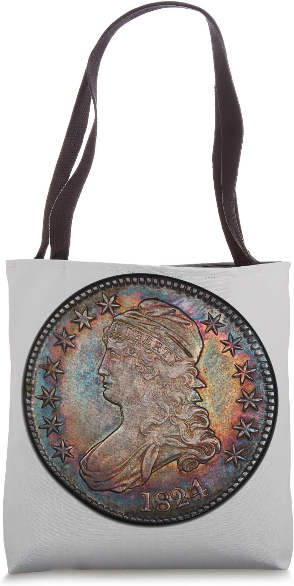 1824 Capped Bust Half Dollar Tote Bag
