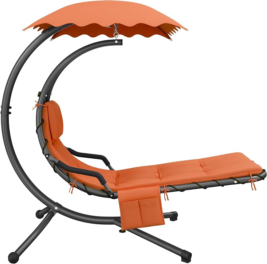 Amazon.com : Yaheetech Outdoor Hanging Chaise Lounge Chair Hammock