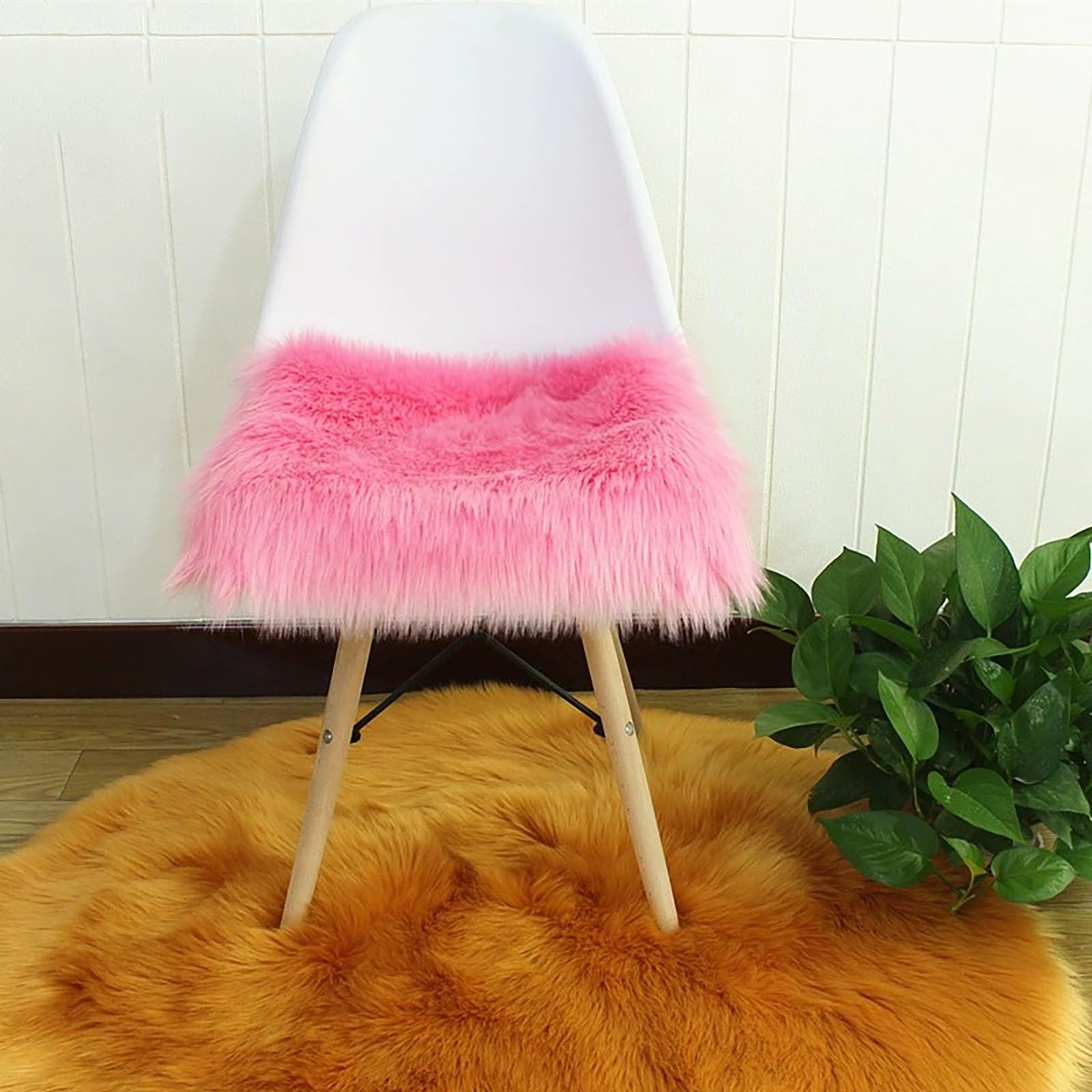 Cuscini quadrati in peluche, confezione da 4, antiscivolo, lavabili, 40 x 40 cm, 45 x 45 cm, 50 x 50 cm, comodi cuscini per sedie per cucina, soggiorno, ufficio, sala conferenze e giardino