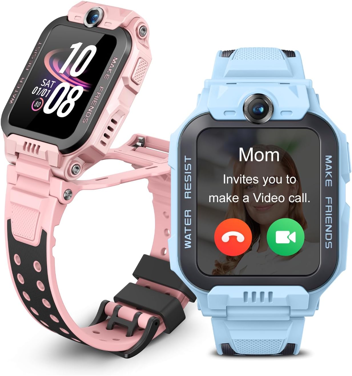 Z7 Kids Smart Watch, Smart watch for Boys, Kids Smartwatch Phone with Long-lasting Video & Phone Call, Kid Watches with GPS Tracker, IPX8 Swimming Water-Resistance (Z7, Blue)