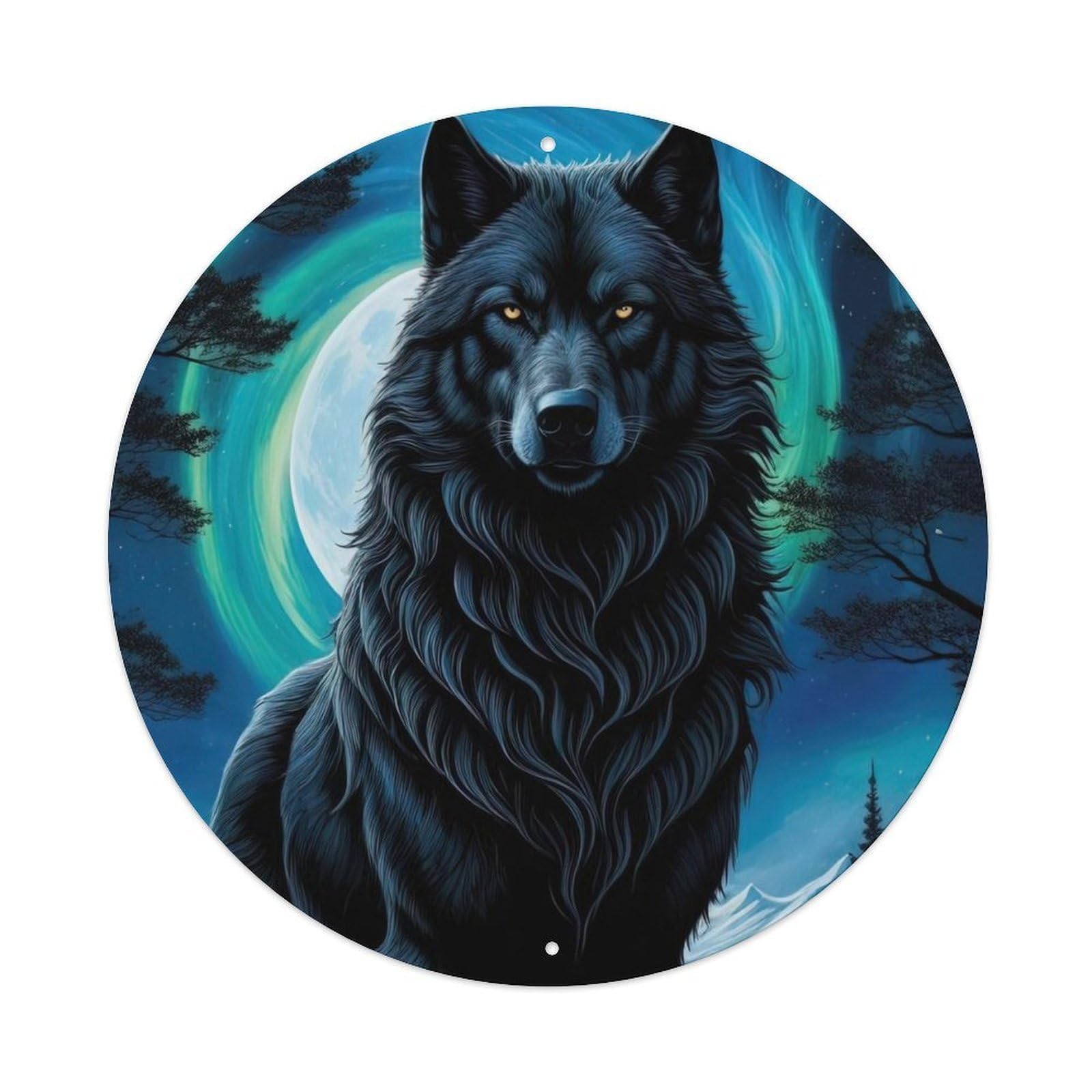 Animal Artwork Wolves in The Snow Metal Tin Sign