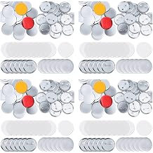 400 Sets Round Button Parts Blank Making Supplies 58mm Metal Button Badge Making Kits, Blank Pin Back Button Parts
