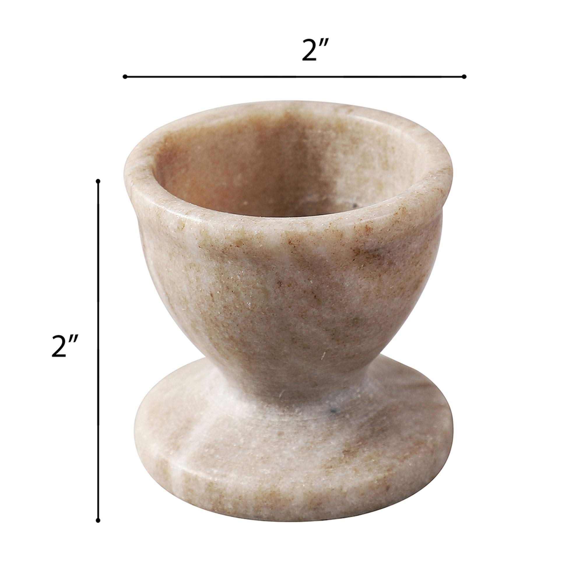 NikkisPride Marble Beige Handmade Egg Cups Egg Keeper Egg Holder Set of 2 1