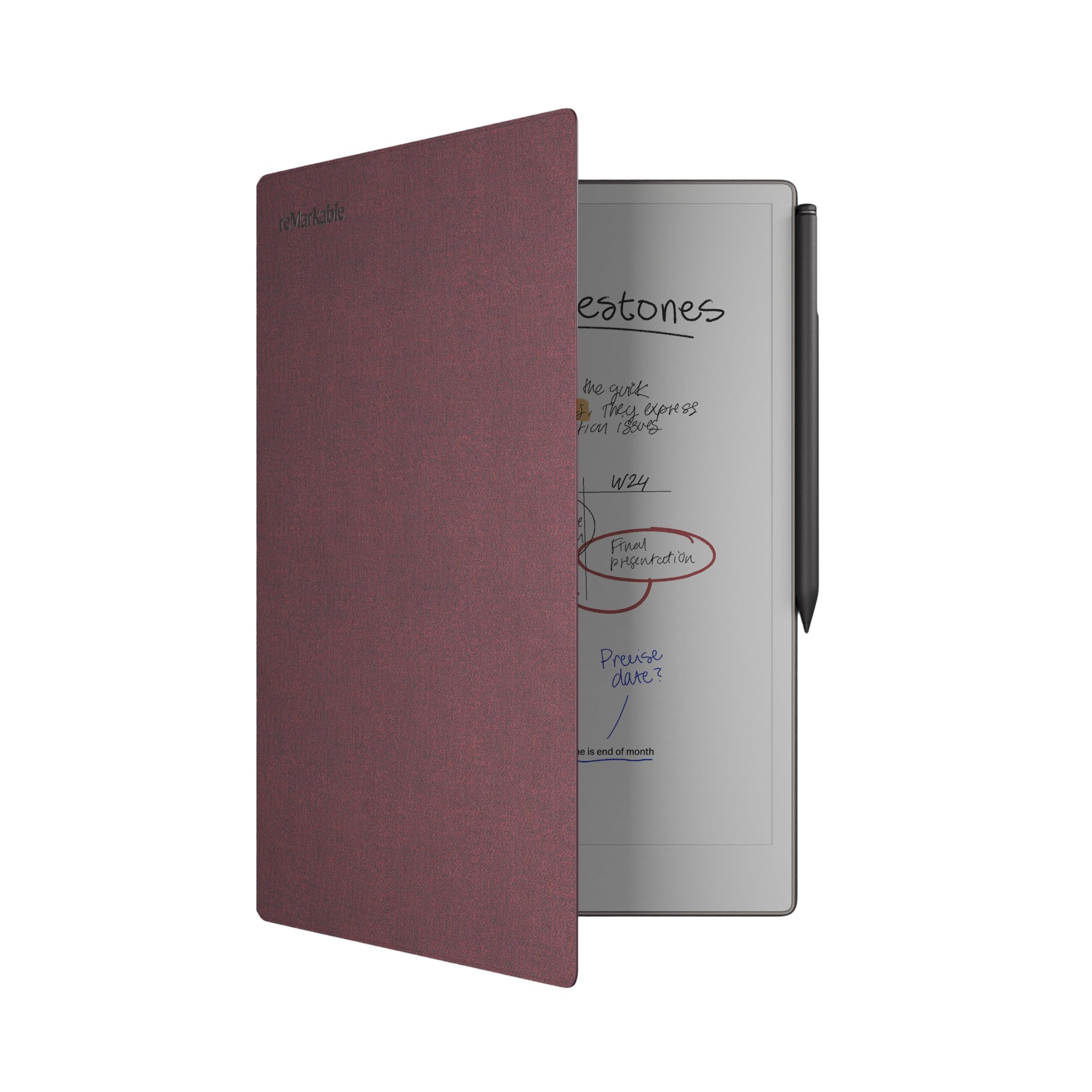reMarkable Book Folio | Polymer Case for reMarkable Paper Pro tablet | Burgundy