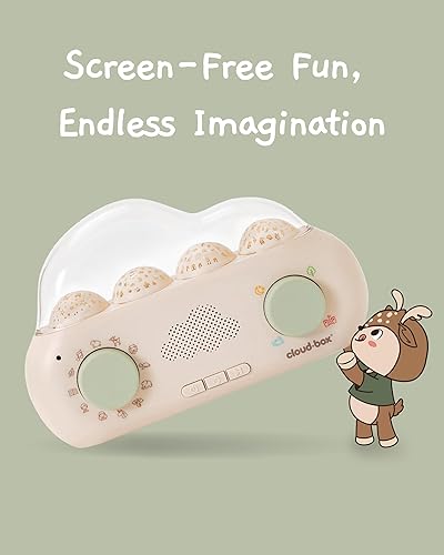 Miniatura 5 de Cloud b CloudBox - My First Dreambox (inglésespañol)  Proyector de luz nocturna y narrador  36 historias originales, 8 melodías y 8 ruidos blancos
