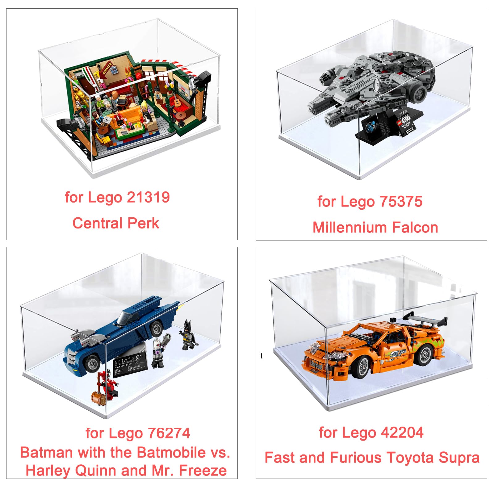 Acrylic Display Case for Collection for Lego Millennium Falcon 75375 for Friends 21319 Car 42151 75380 42204 - Image 3