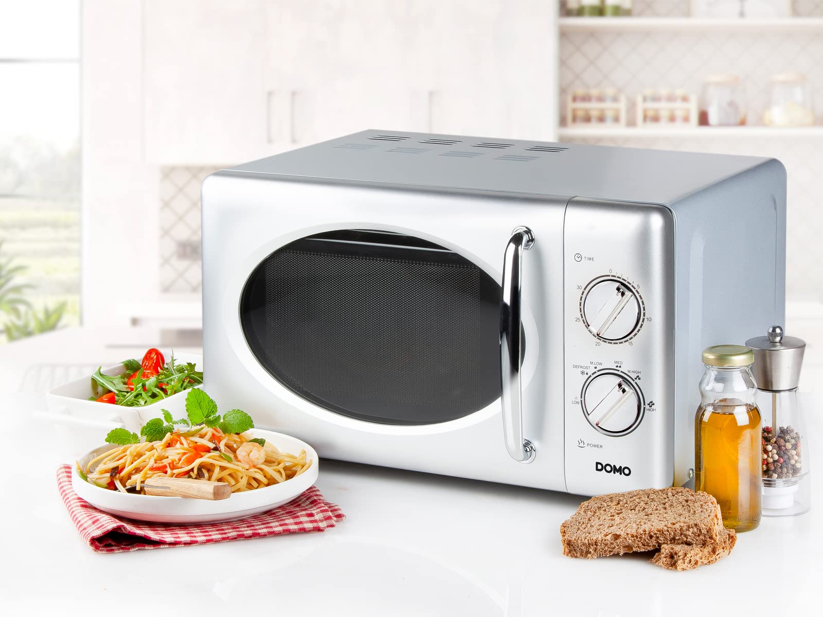 DOMO DO3020 Four à micro-ondes solo - 20 L - 700 W argent
