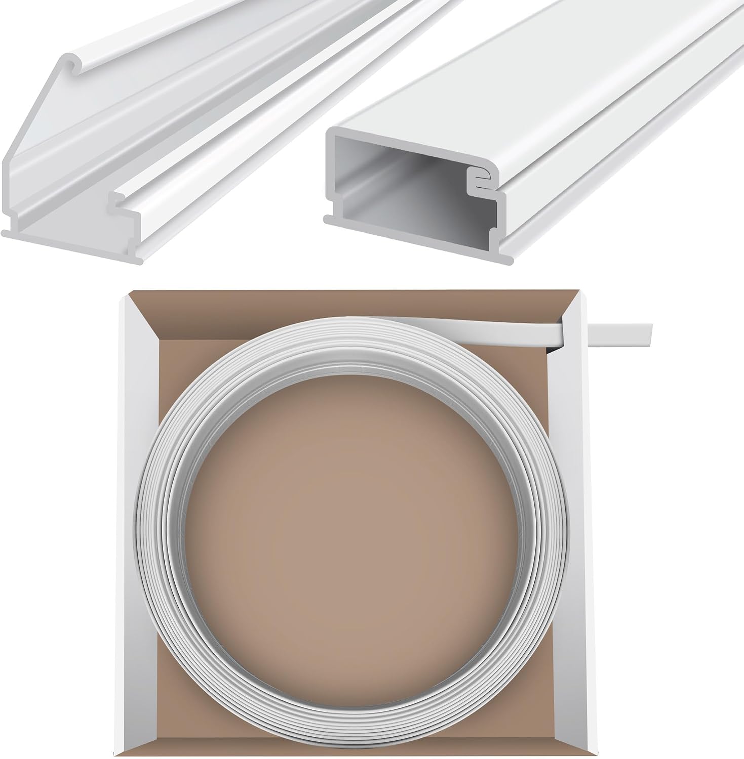 Electriduct Small (375) Canaleta para cables superficie 50 pies blanco miniatura 1