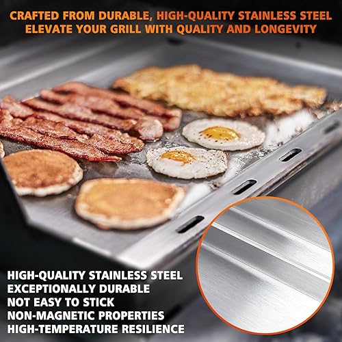 Miniatura 7 de Hisencn Plancha de tamaño completo para Weber Genesis 300 Series (2007-2016), para plancha Weber plana Genesis E310 E320 E330 S310 S320 S330,