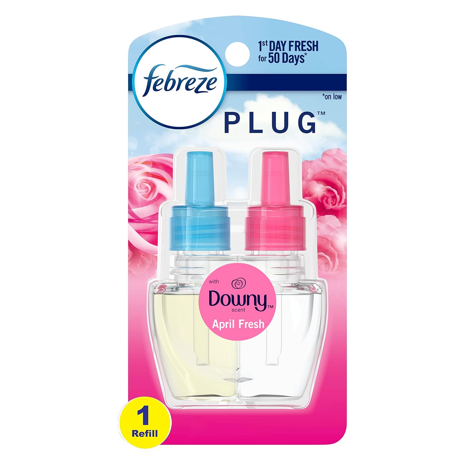 Febreze Plug Air Freshener Scented Oil Refill Downy April Fresh 1 Count