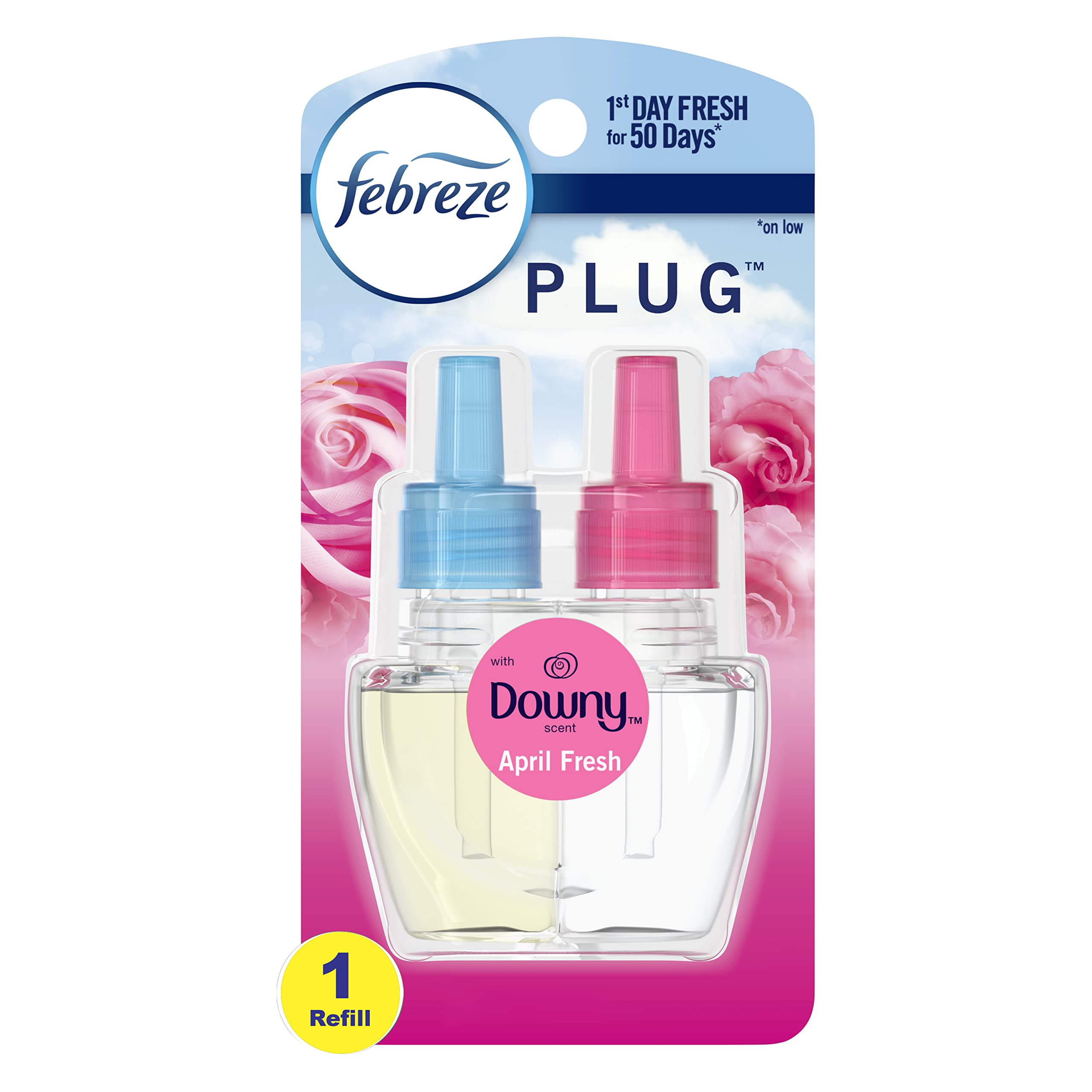 Febreze Plug Air Freshener Scented Oil Refill Downy April Fresh 1 Count