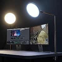 Weilisi 10.2" Desk Ring Light with C-Clamp Stand - Flexible Height, 360° Rotate for Zoom Calls, Gaming, Podcasts & Office