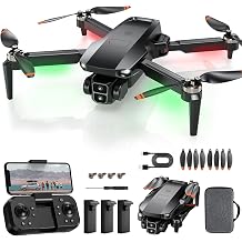 Drone with Camera for Adults 4K, Brushless Motor Drones for Kids Beginners, 40 Mins Flight, 130 Lens, FPV Foldable RC Quadcopter, Gesture Photography, Toys Gifts for Teen Boys Girls.
