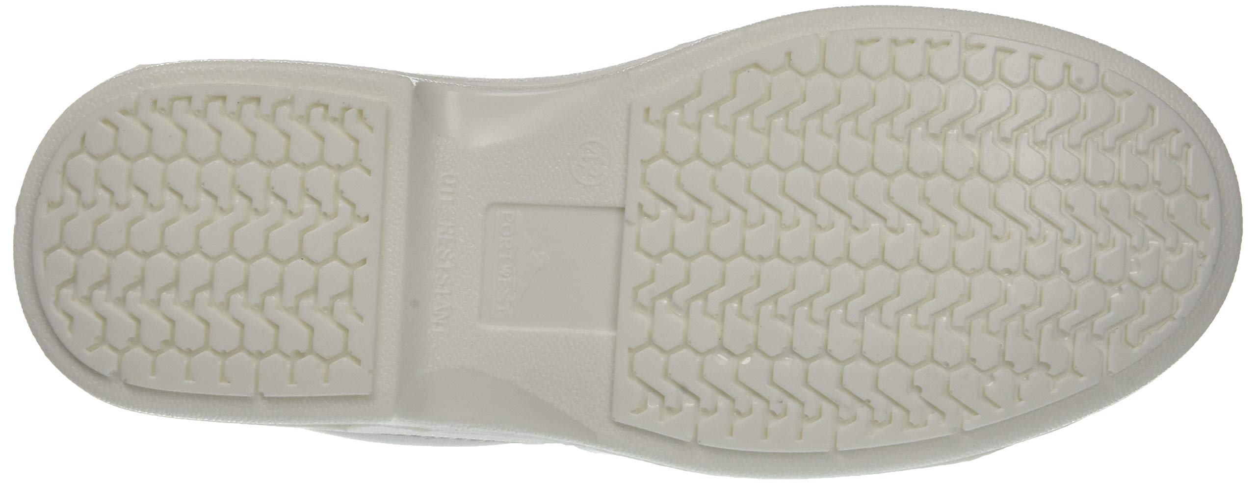 Portwest FW83 Bota Steelite Slip On Puntera Protectora de Acero Acolchado | Blanco, 42, Certificado CE, S2 EN ISO 20345, Lavable a Máquina a 30°C, Suela Auto-Limpiable, Calzado Antiestático, Industria