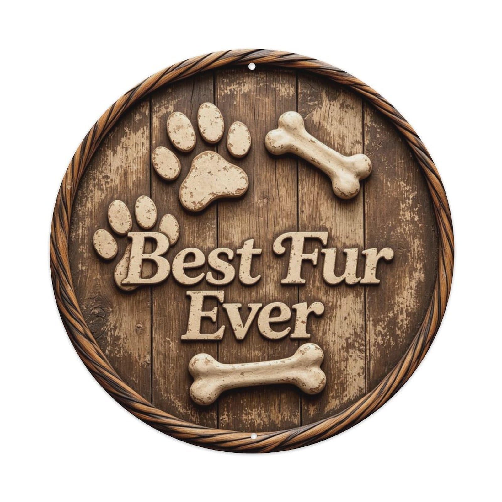Best Fur Ever Metal Tin Sign Plaque