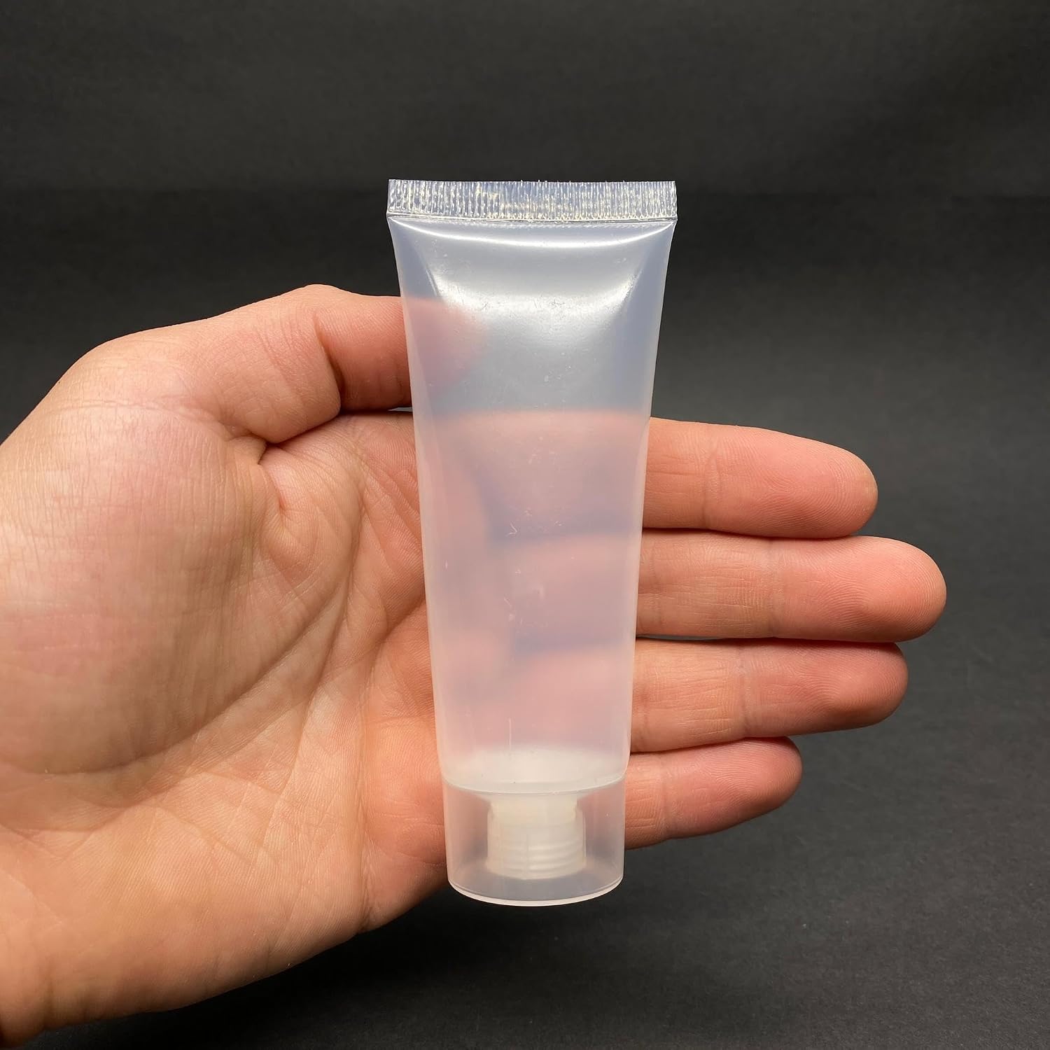Şeffaf Boş Krem Tüpü 50ml, Vidalı Kapaklı Merhem Tüpü, Şeffaf Lipgloss Tüp 50 ml x 3 Adet