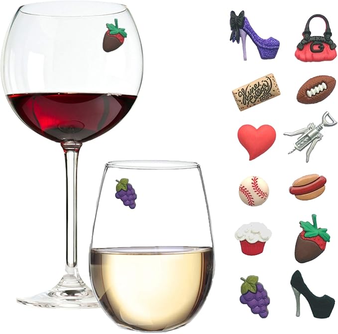 Simply Charmed His and Hers Wine Charms & Stemless