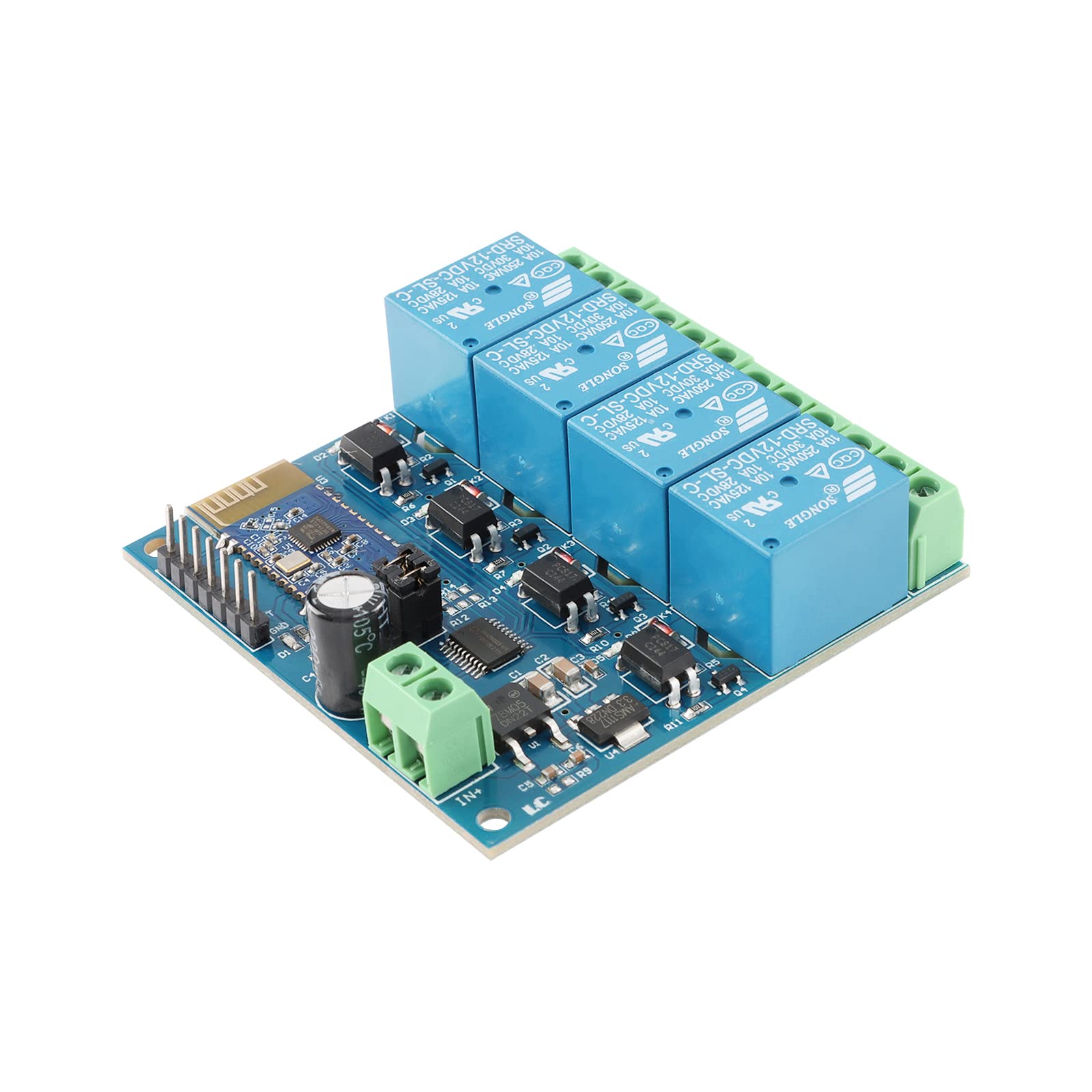 Bluetooth Relay 12v Eujgoov 8 Channel Bluetooth Relay Module Board ...