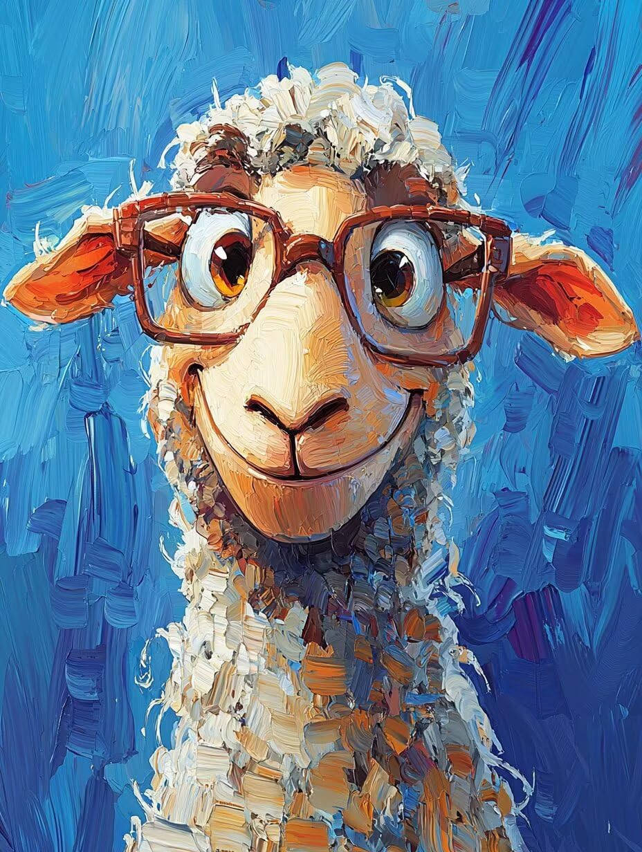 WEISHIWE Dipingere con i Numeri Adulti Pecora animale, 80x100cm s-199 | Paint by Numbers Kit con Pennelli e Acrilico Pigmento, Fai da te Olio La Pittura di Numeri Kit, Decora la Casa, senza Cornice