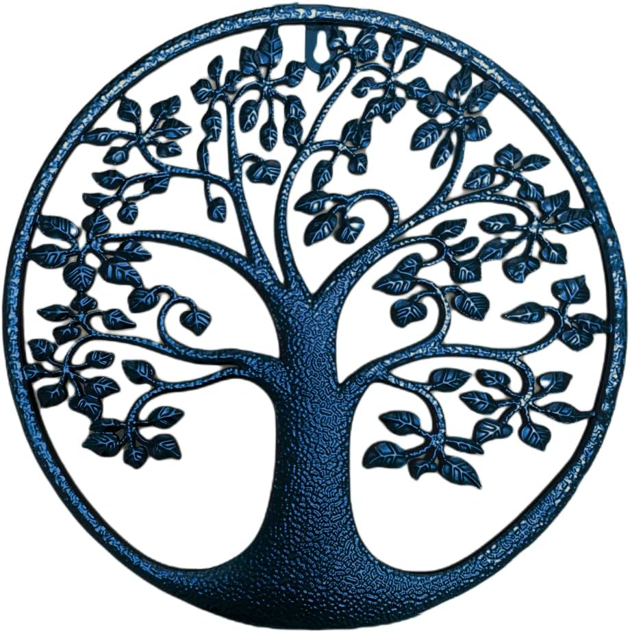 Miniatura 2 de 11.8 pulgadas, el árbol de la vida, el árbol del aprendizaje, el árbol de la sabiduría, el árbol de la familia, escultura decorativa de metal para