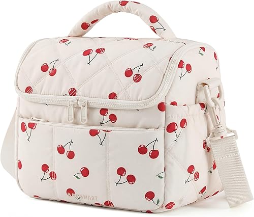 Miniatura 10 de BAGSMART Bolsa de Almuerzo para Mujeres, Lonchera Aislada de Doble Cubierta, Bolsa de Almuerzo Acolchada Tipo Puffer, a Prueba de Fugas, Duradera y