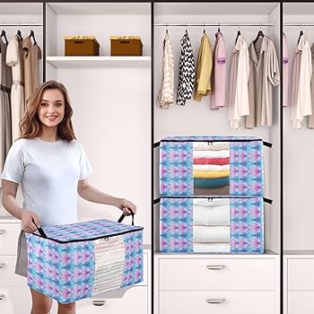 Amazon.com: CHSIN 95L Clothes Storage Bags,Y2k Blue Pink