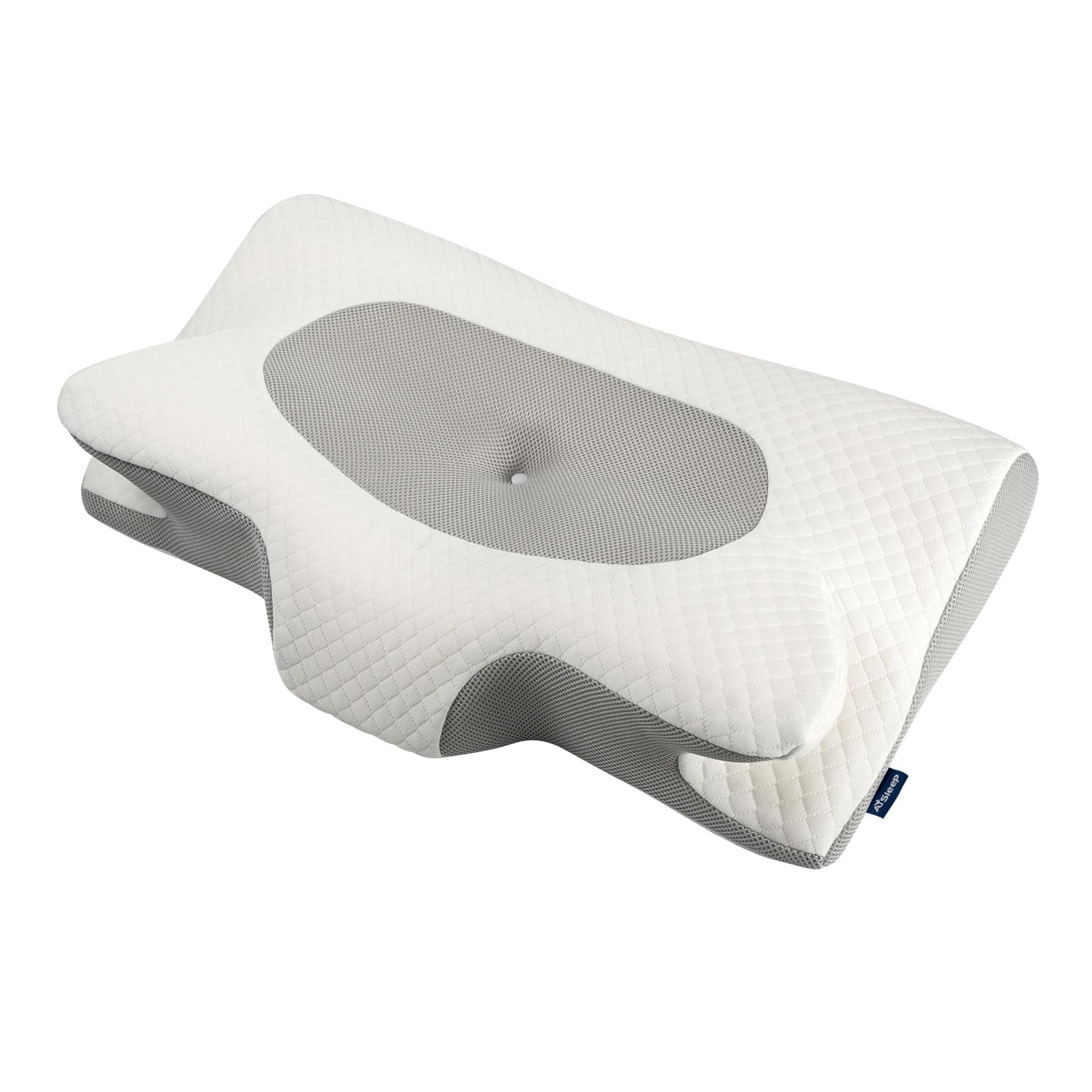 Cervical Neck Pillow for Sleeping Memory Foam Pillow with 2 Different Side Ergonomic Pillow for Side Back Stomach