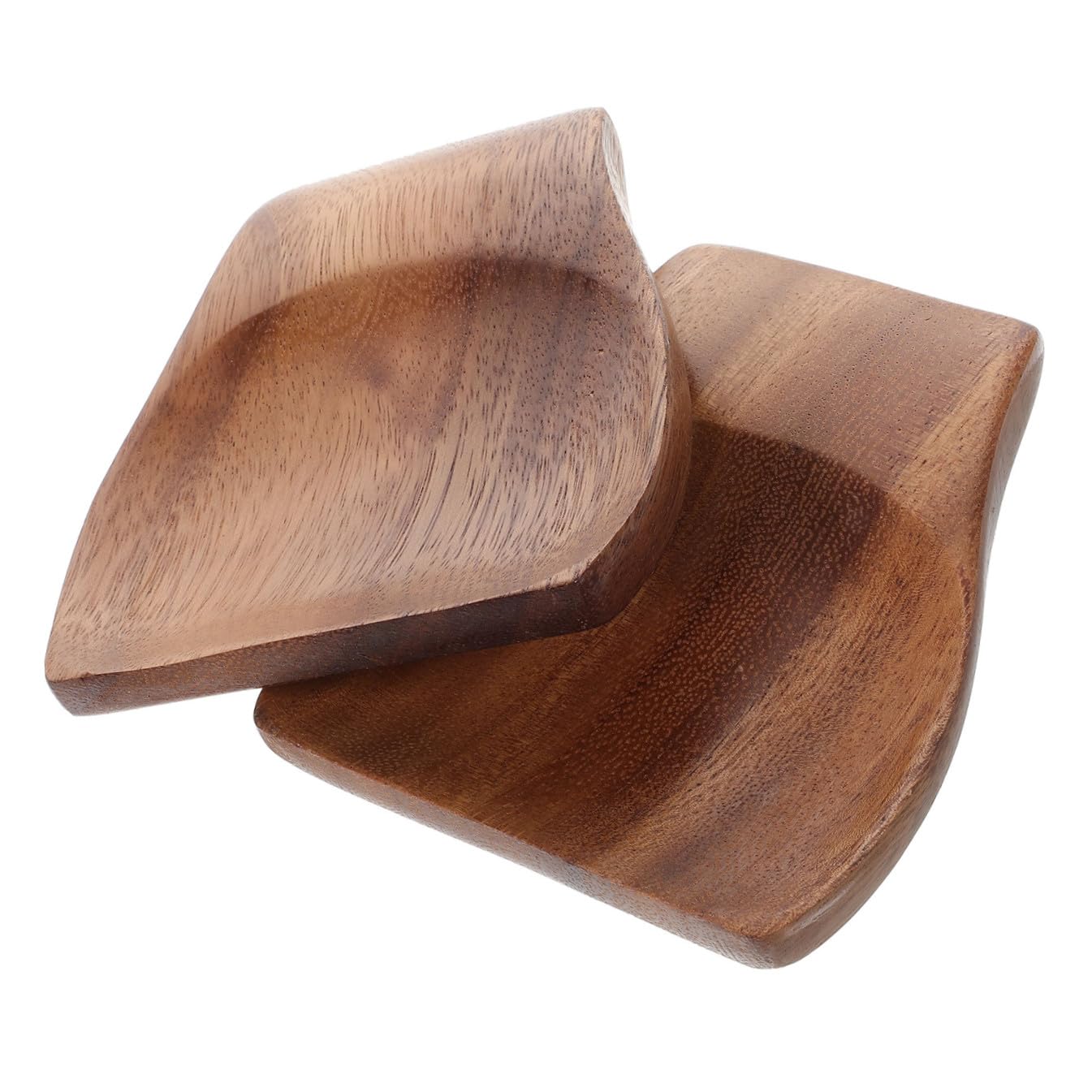 GLEAVI 2Pcs Wooden Spoon Rest Spoon Holder for Kitchen Counter Stove Top Scoop Holder for Soup Dipping Elegant Design with Smooth Finish for Home