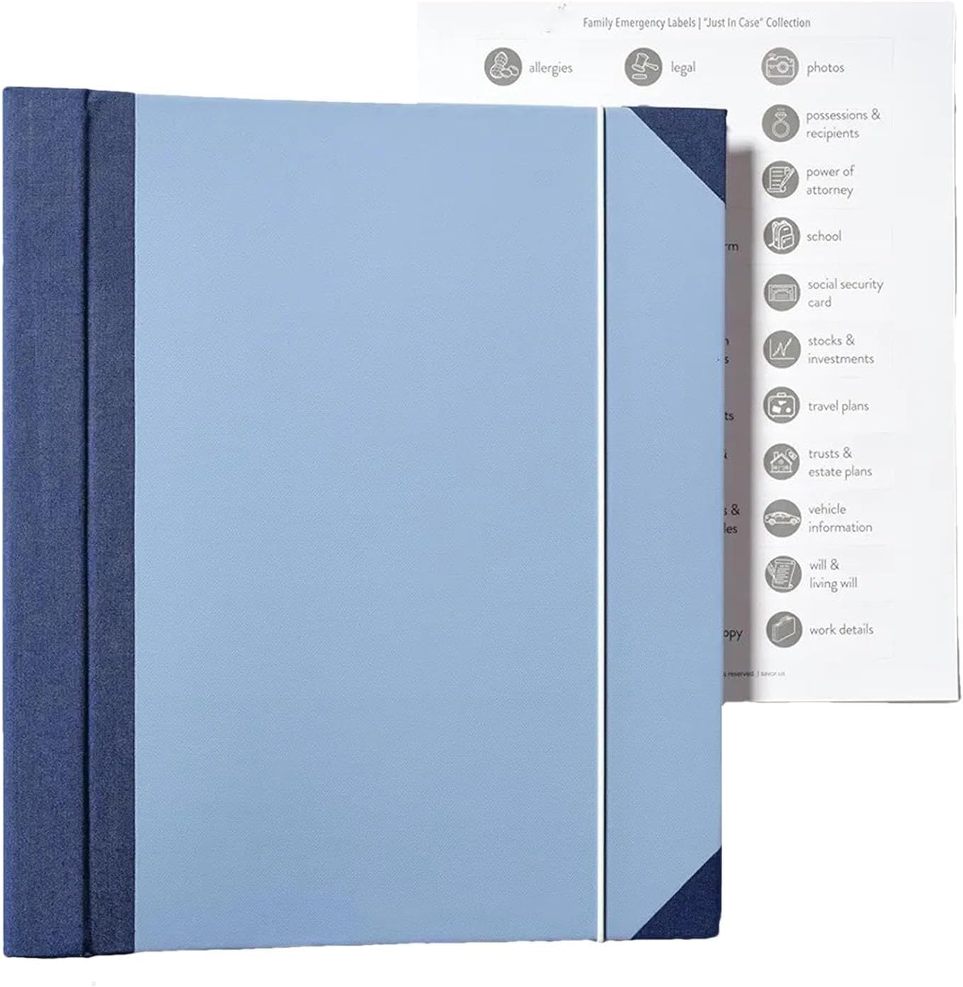 in Case I Go Missing Binder, Folio Document Organizer, Document Organizer Binder, Multipurpose Important Document Storage Folder, Easily Organizes Your Paperwork for School, Office Or Work