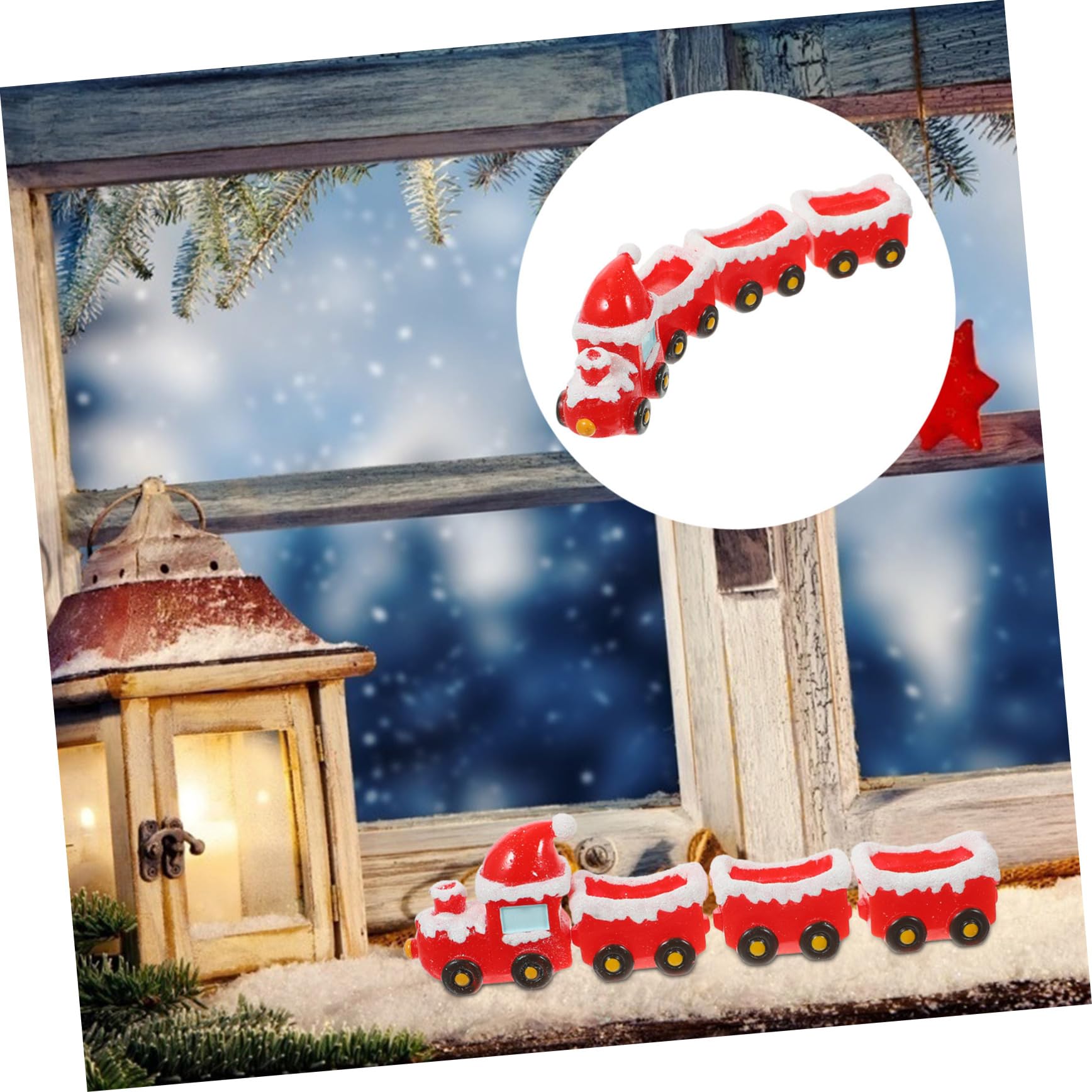 Didiseaon 5 Set Di Decorazioni Natalizie Con Slitta Trainata Da Alci Carrozza Trainata Da Cervi Micro Paesaggi Decorazioni Natalizie In Lamina Decorazioni Per Le Feste Decorazioni