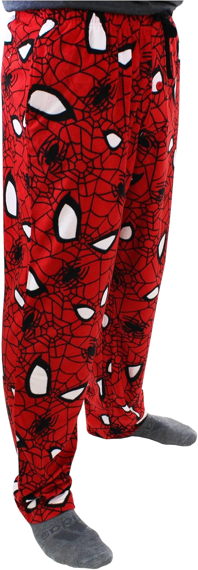 Marvel Spider-Man Mens Plush Fleece Lounge Pajama Pants (XX-Large, Red ...