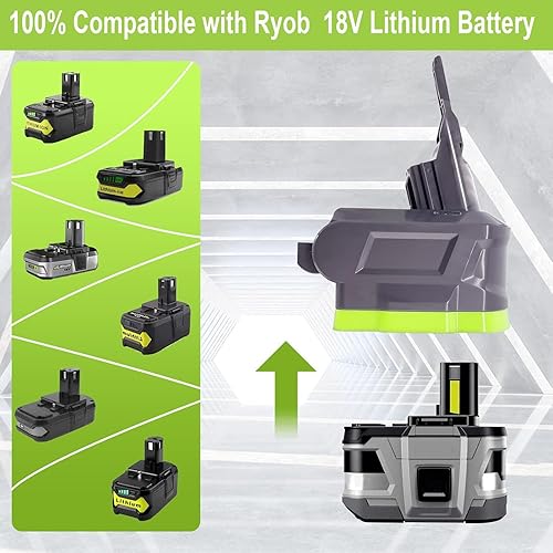 Miniatura 3 de TPDL Adaptador para RYOBI Convert a Dyson, apto para aspiradora Dyson V7 SV11 y V8 SV10, para Ryobi ONE+ batería de iones de litio de 18 voltios HP