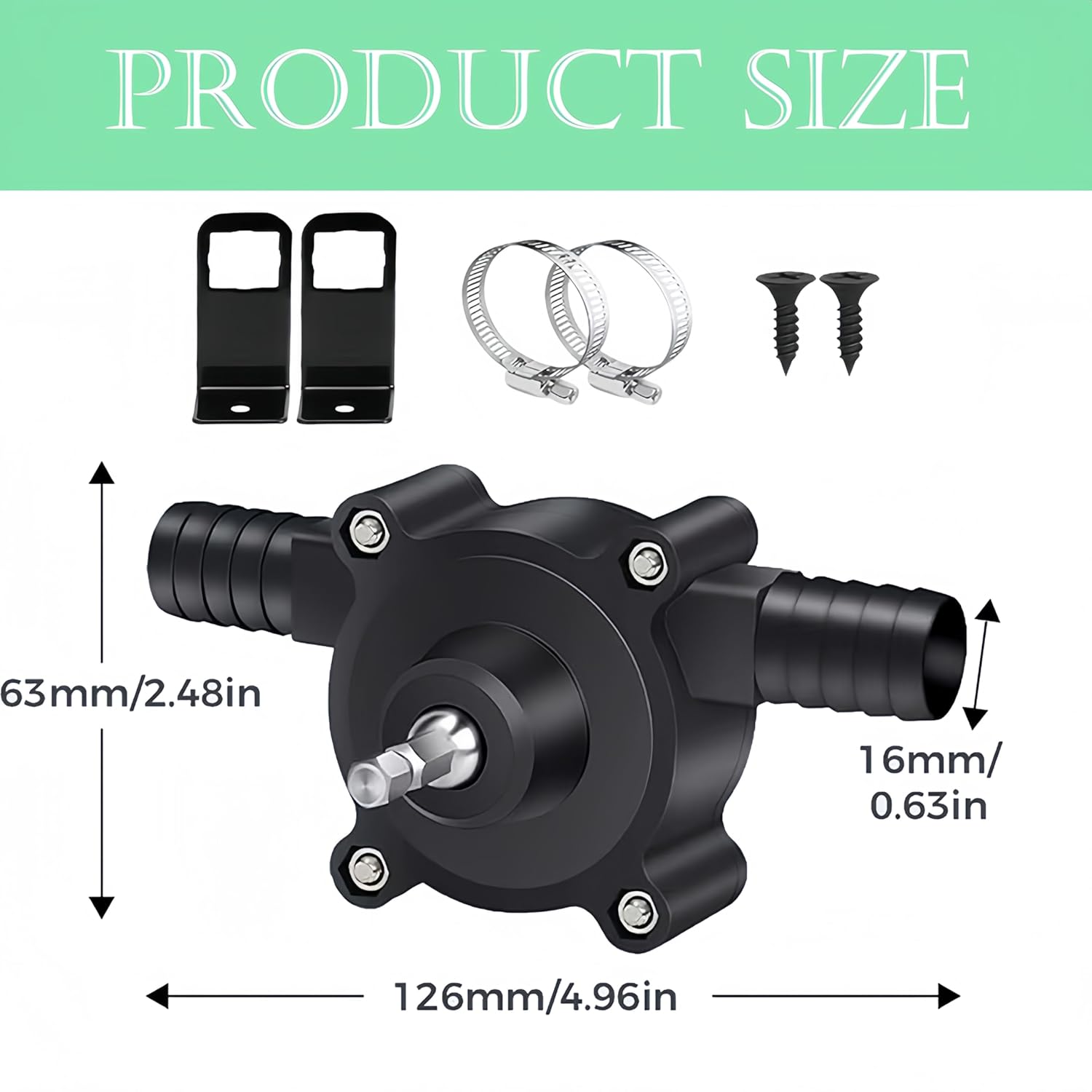 Drill Pump for Water Transfer, New Portable Hand Drill Water Pumps Mini Hand Self-Priming Quick Pumping Speed for Water Gasoline Oil Diesels Fluid Transfer Pump (1 Pcs)