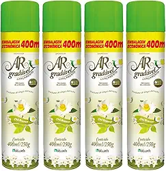 Bom Ar Gradavel Odorizador De Ambientes Chá Branco 400ml 4un