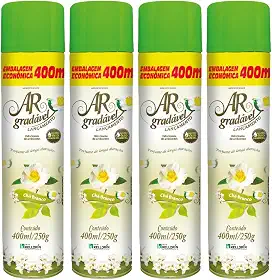 Bom Ar Gradavel Odorizador De Ambientes Chá Branco 400ml 4un