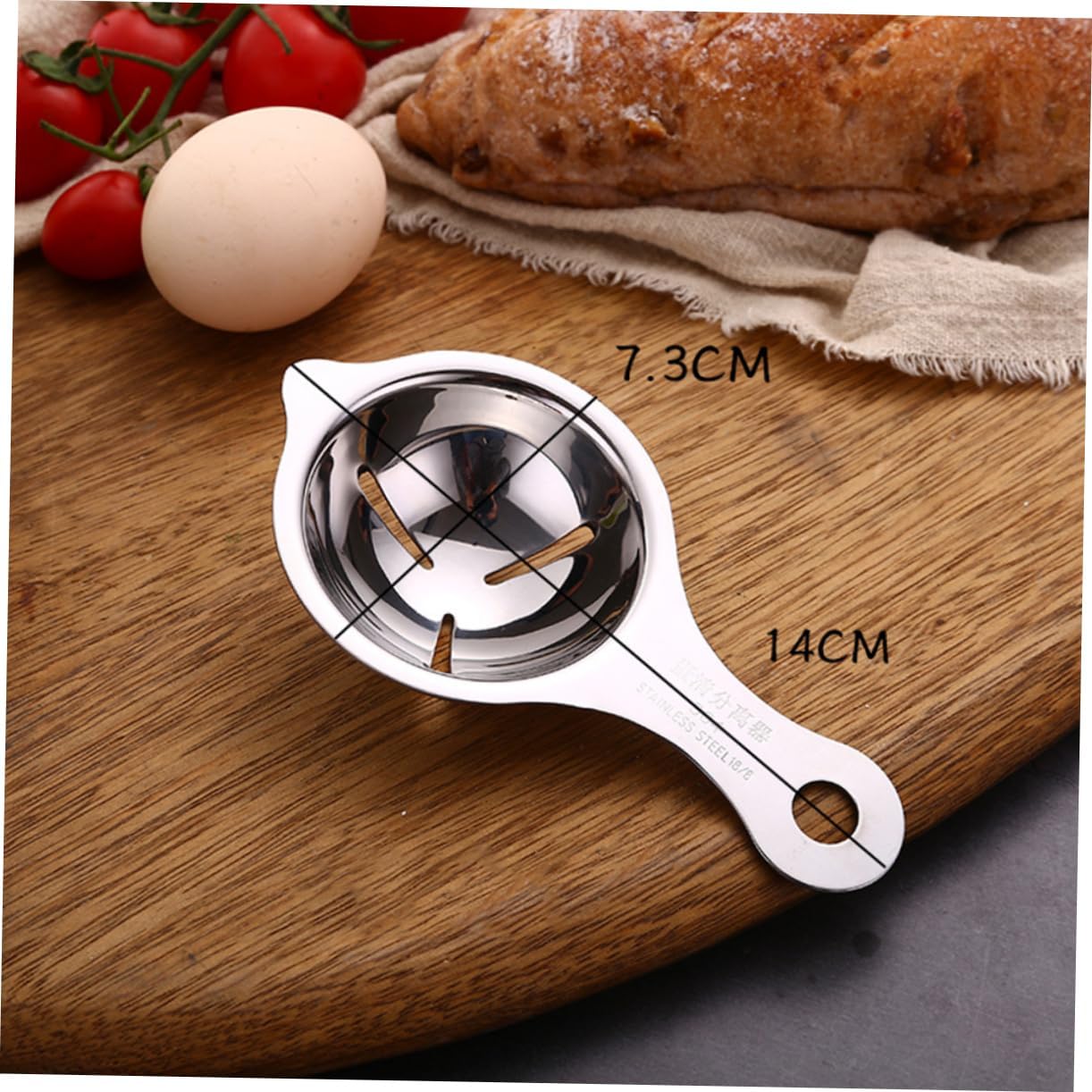 Mobestech 2Pcs Stainless Steel Egg Separator for Cooking Baking Yolk Extractor Filter Smooth Inner Easy to Clean for Kitchen Use