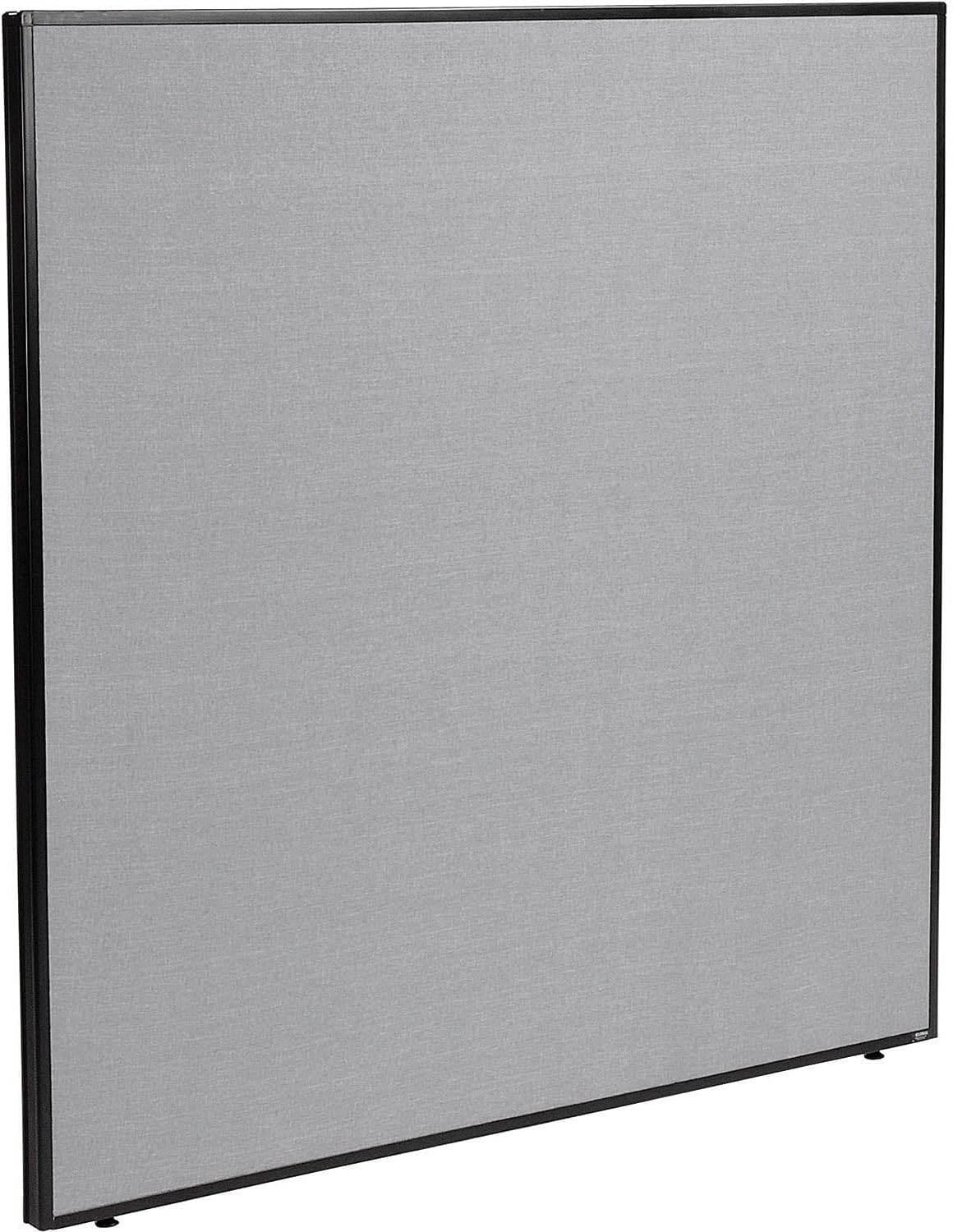 Global Industrial Office Partition Panel, 60.25 Inch W x 60 Inch H, Gray, Straight Runs, 90 Degree Corners, 4 Way Cubicles, High-Low Configurations