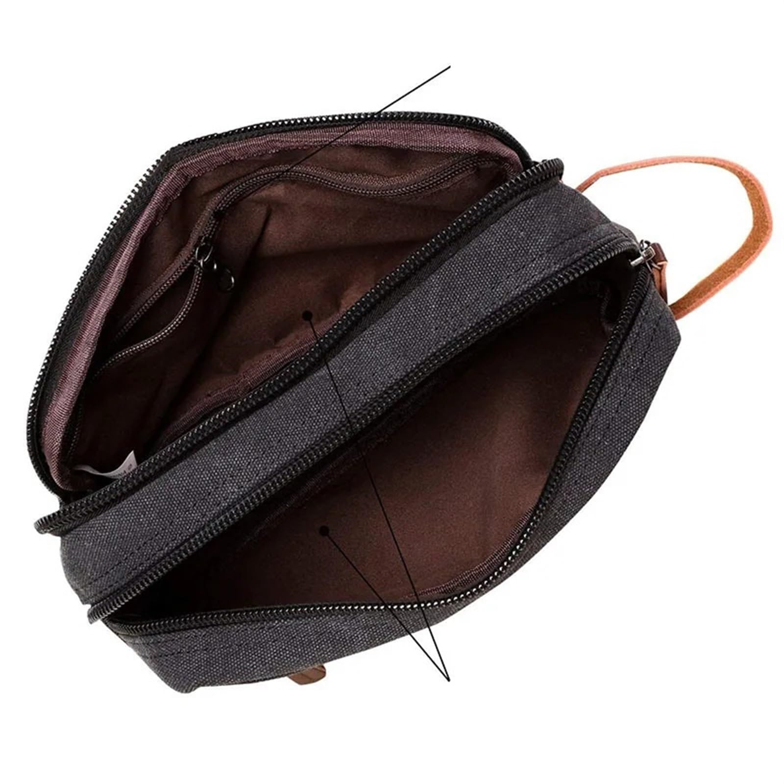 Beauty Case da Appendere Impermeabile Borsa da Uomo con Pochette, Kit da toeletta, Organizer for Cosmetici, Borsa da Viaggio in Tela, Beauty Case da Donna(Grey)