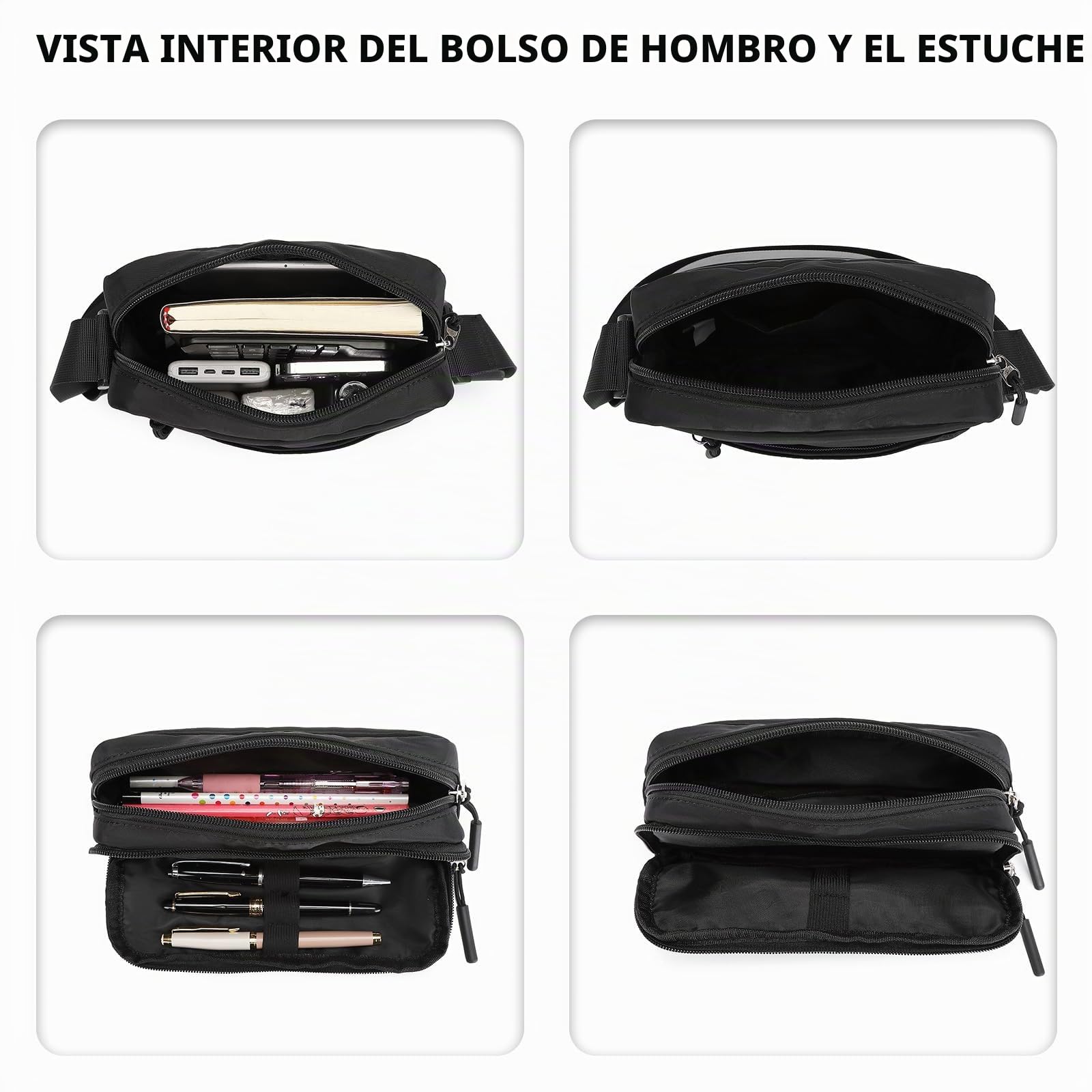 Kono Juego de Mochila Escolar Luminosa 3 en 1, Mochila Escolar de Anime para niños, Bolsa Cruzada para lápices, Mochila para Laptop de 15.6 Pulgadas para Estudiantes, Adolescentes y niñas