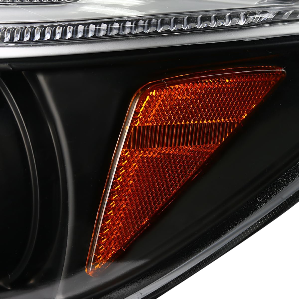 SPEC-D TUNING LED Halo Projector Headlights Black Compatible with 2005-2010 Scion tC, Left + Right Pair Headlamps Assembly