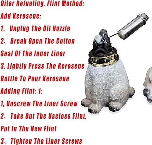 Miniatura 6 de Encendedor de queroseno con ruedas, fresco, dije vintage para automóvil, rueda de arena clásica, encendedor resistente al viento, regalo único para