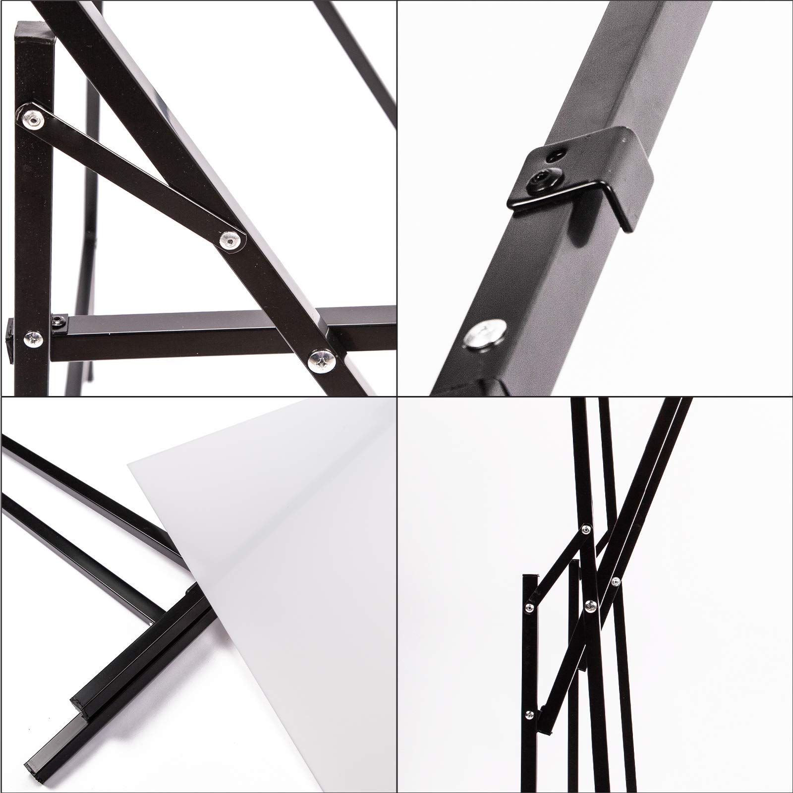 Table de Prise de Vue Pliable, Shooting Table 60x100cm Portable Non Réfléchissant avec 3 Pvc Fond pour Studio Photographie Tentes de Shooting
