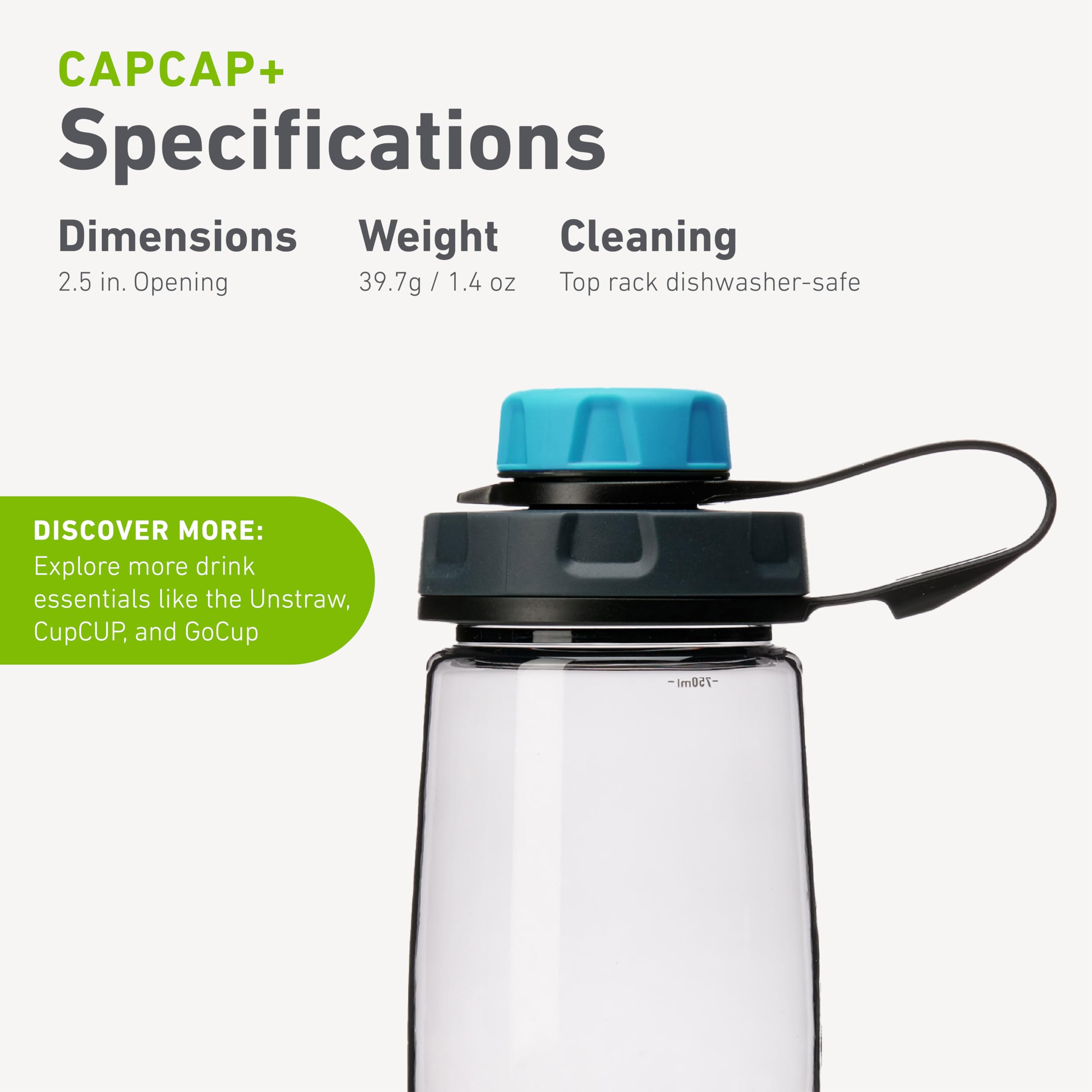 Humangear CAP+ Lid - Secure Water Bottle Seal -5 Humangear CAP+ Lid - Secure Water Bottle Seal -5