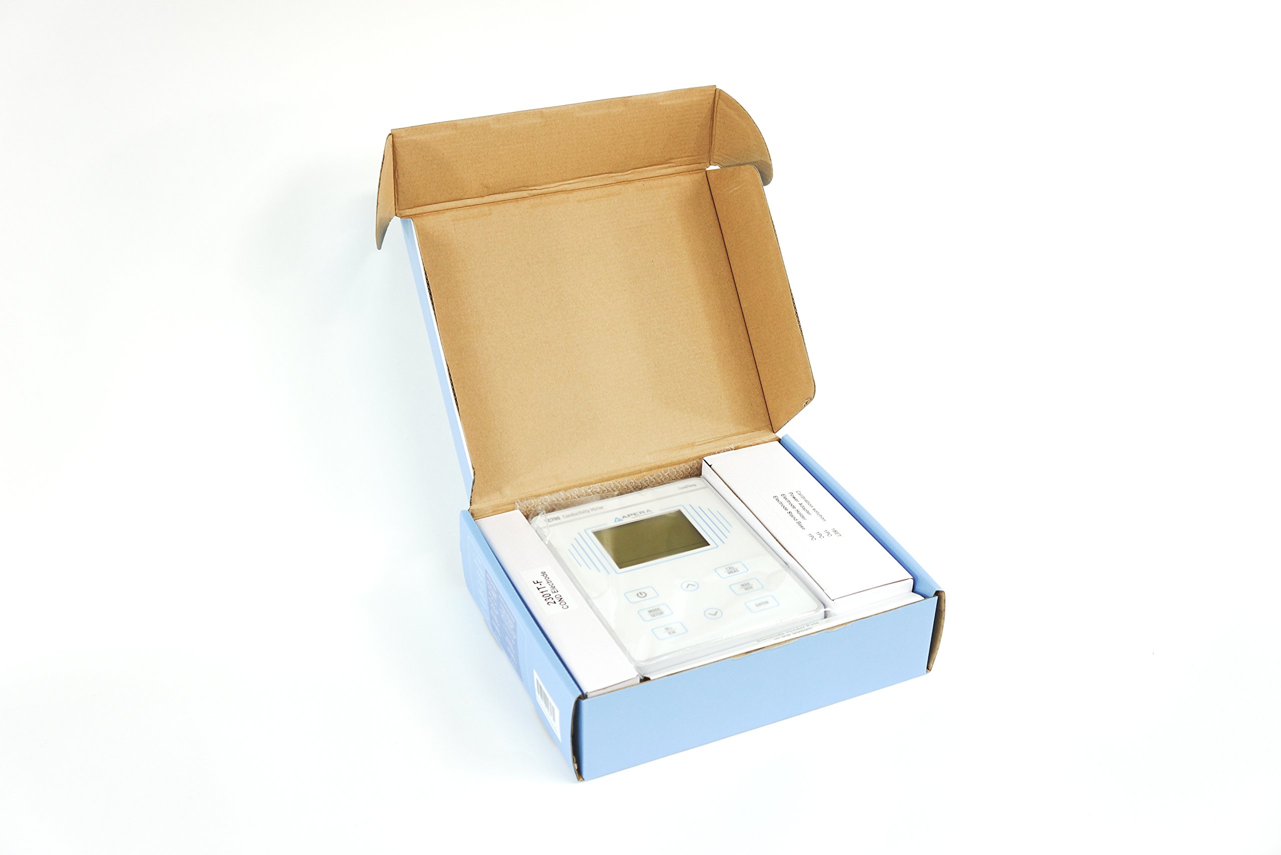 Apera Instruments EC700 Labor-/Tisch-Leitfähigkeitsmessgerät (Inklusive 2301T-F Elektrode für Leitfähigkeits- und Temperaturmessung, mit automatischer Temperaturkompensation)